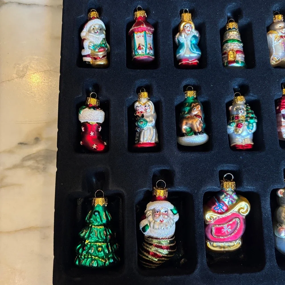 Target Tree Trim Glass Mini Christmas Ornaments 18 Count Multicolor Set